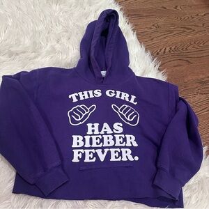 Bieber Fever Purple Hoodie